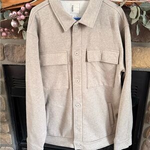 Vuori Men's Tan Shirt Jacket Seaside Shirt Jacket